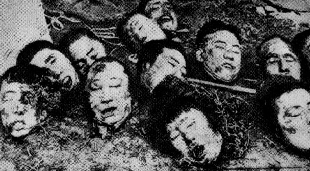 Отрубленные головы жертв в Нанкине. 1937 г. 