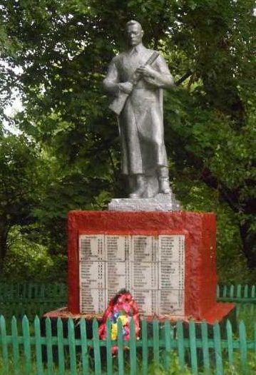 с. Веть Хомутовского р-на. Памятник, установленный в 1958 году на братской могиле, в которой захоронено 197 советских воинов, в т.ч. 138 неизвестных. 