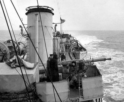 Зенитчики на канадском эсминце HMCS «Assiniboain». 1942 г. 