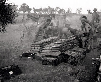Артиллеристы в Ниссории. 28 июля 1943 г.