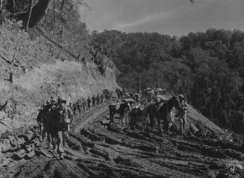 Китайские войска на дороге Ледо. 15 февраля 1944 г.