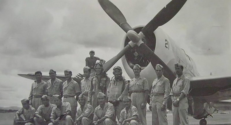 Коллективное фото мексиканской 201-й эскадрильи. 1942 г.
