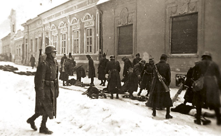 Трупы на улицах Нови-Саде.