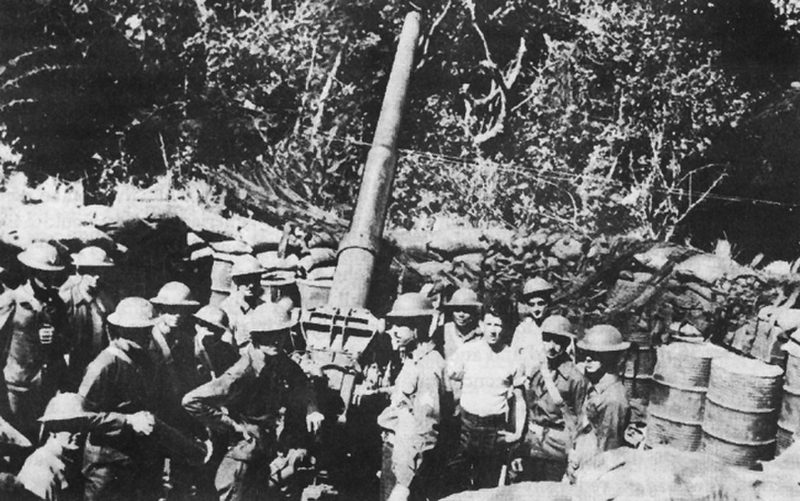 Позиция зенитного орудия филиппинцев на острове Коррегидор.