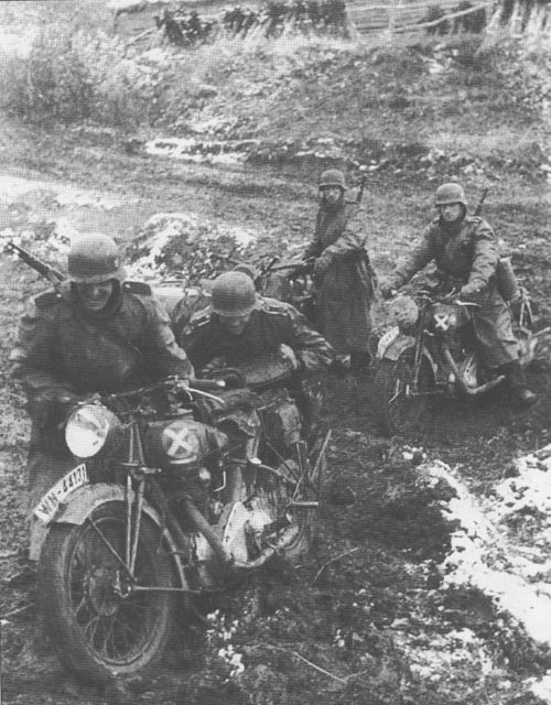 Немцы у Можайской линии обороны. Октябрь 1941 г.