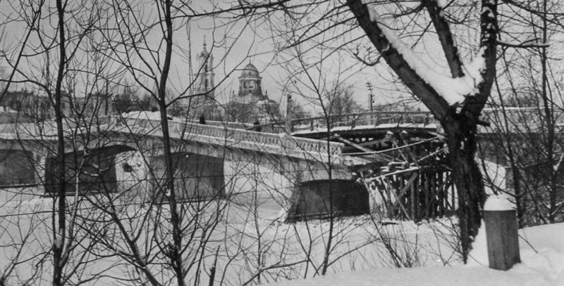 Разрушенный мост через Псел. 1942 г.