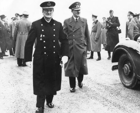 Адмирал Хорти во время визита к Гитлеру. Зальцбург, 18 марта 1944 г. 
