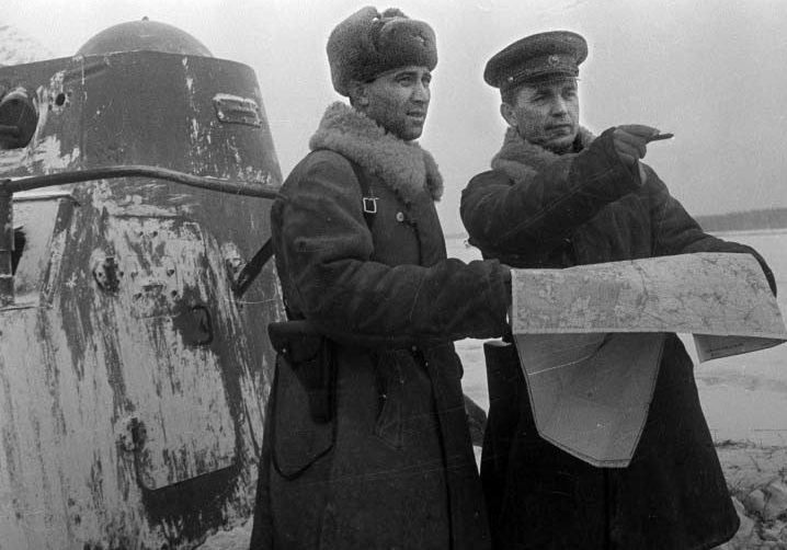 Советские командиры на Можайском направлении. Декабрь 1941 г. 