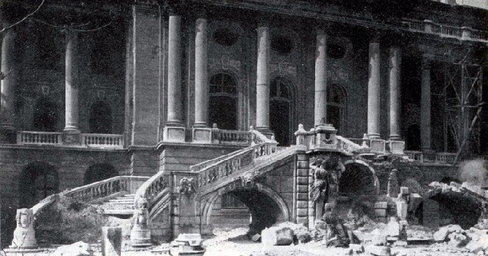 Развалины королевского дворца в Будапеште. 1944 г. 