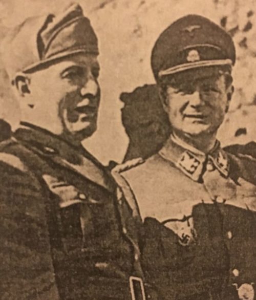 Бенито Муссолини с Карлом Вольфом. 1943 г.