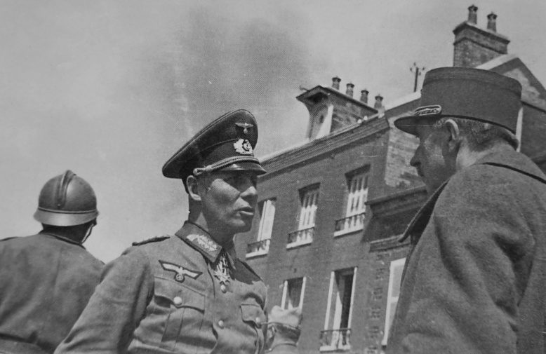 Эрвин Роммель с пленным французским генералом Марселем Илером. Нормандия, 12 июня 1940 г. 