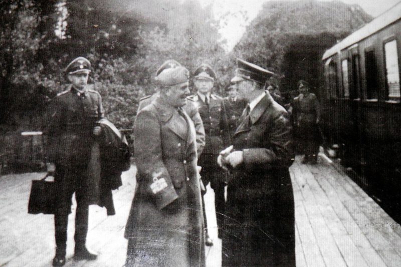Встреча Бенито Муссолини и Адольфа Гитлера на Восточном фронте. Август 1941 г.
