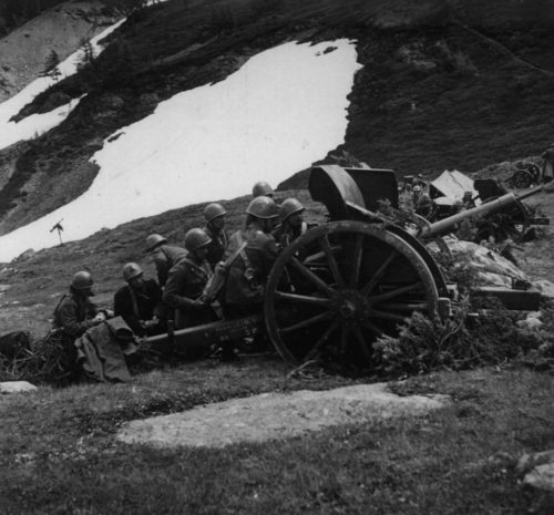 Итальянские войска во французских Альпах. Июнь 1940 г.