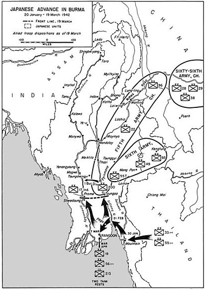 Японское наступление, январь – март 1942 г.