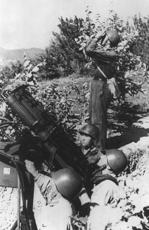 Зенитчики в обороне. Август 1942 г.