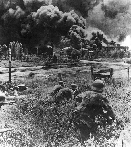 Немецкое наступление в районе Майкопа. Август 1942 г.