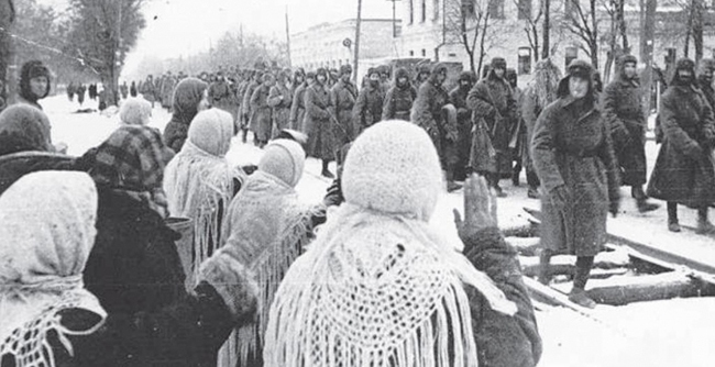 Красная армия входит в город. 20 января 1943 г.