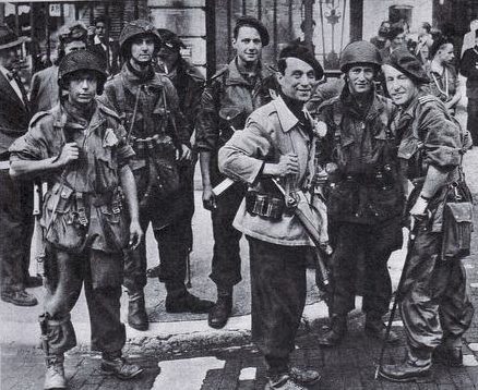 Французская FFI и французская SAS в Лионе. 3 сентября 1944 г. 