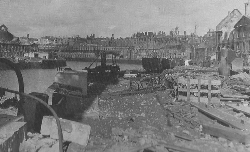Разрушения в Бресте. Октябрь 1944 г.