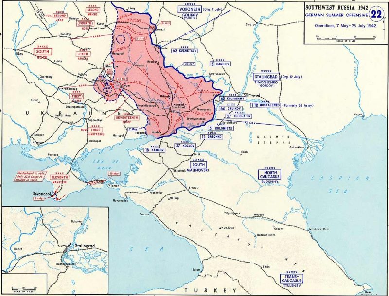 Боевые действия с 7 мая по 23 июля 1942 года.