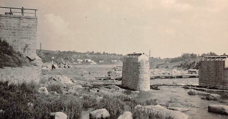 Взорванный мост через Россь. Август 1941 г.