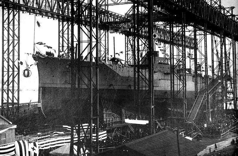Строительство корабля. 1913 г.