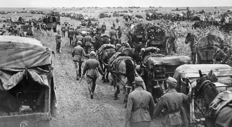 Немецкие войска у Сталинграда.