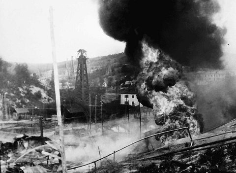 Пожар на нефтебазе. 18 августа 1941 г.