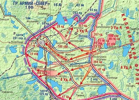 Карта-схема Невельской наступательной операции. 