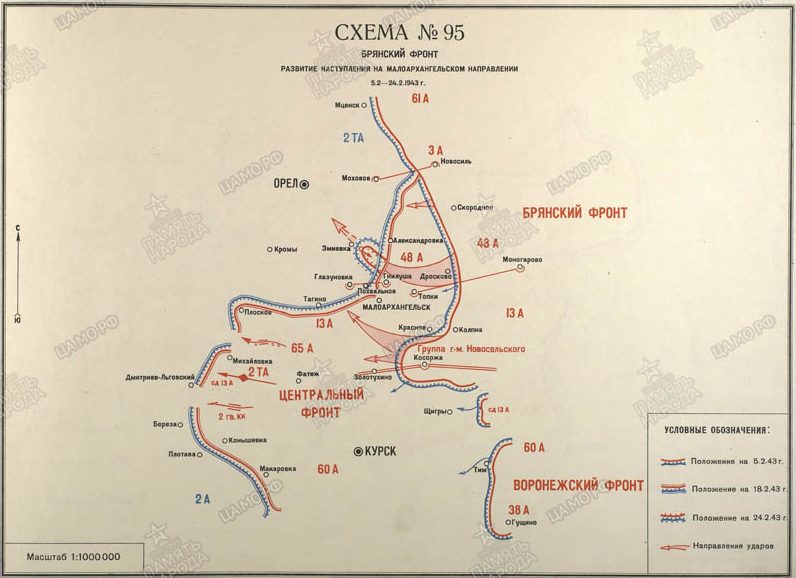 Карта-схема Малоархангельской операции.