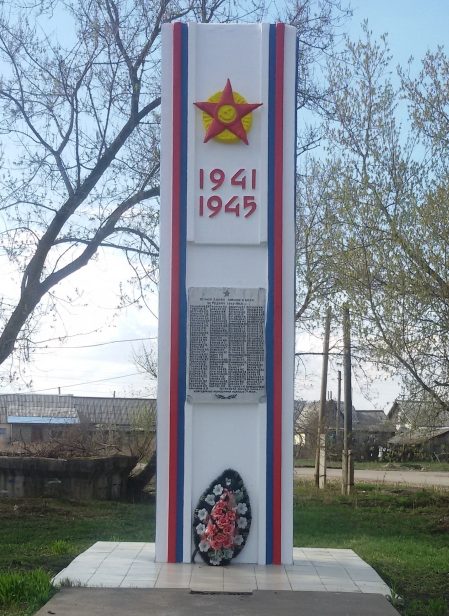 д. Грицово Новомосковского р-на. Обелиск, установленный на братской могиле, в которой похоронены советские воины, погибшие в годы войны.