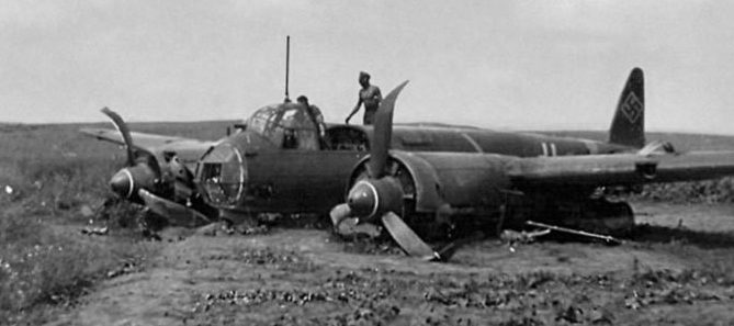 Сбитый «Юнкерс-88» под Луцком. 22 июня 1941 г. 