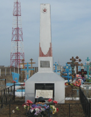 с. Солодники Черноярского-р-на. Братская могила советских воинов, установленная в 1970 году. 