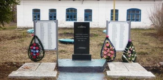 с. Велье-Никольское Чернского р-на. Обелиск, установленный в 1966 году на братской могиле, в которой похоронены советские воины. 