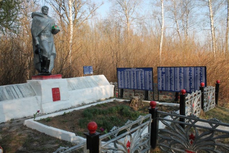 д. Велична Белевского р-на. Памятник, установленный на братской могиле, в которой похоронены советские воины.