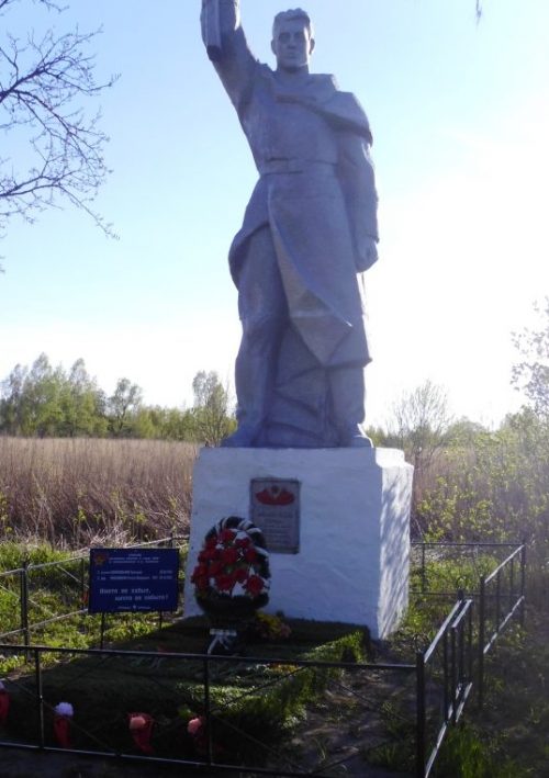 д. Полевая Белевского р-на. Памятник, установленный на братской могиле в 1957 году, в которой похоронены советские воины.