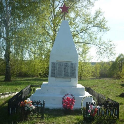 д. Барановка Кимовского р-на. Памятник, установленный на братской могиле, в которой похоронены советские воины, погибшие в годы войны.