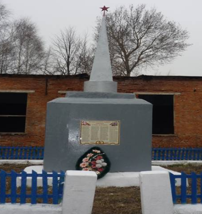 д. Телятинки Суворовского р-на. Обелиск, установленный в 1971 году в память о погибших земляках в годы войны. 