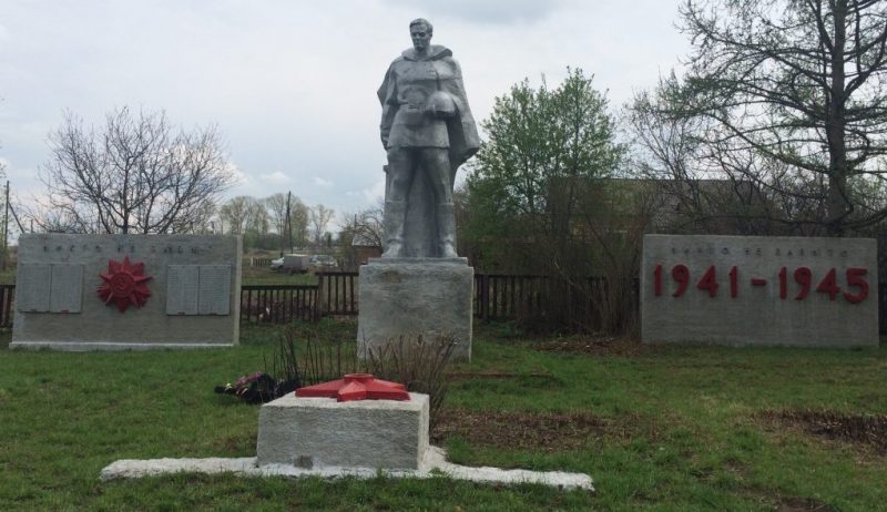 д. Панарино Воловского р-на. Памятник, установленный на братской могиле, в которой похоронены советские воины, погибшие в годы войны.