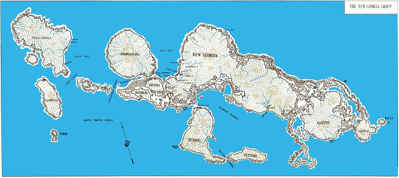 Карта Соломоновых островов.