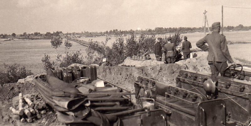 Позиции немецких зенитных орудий.