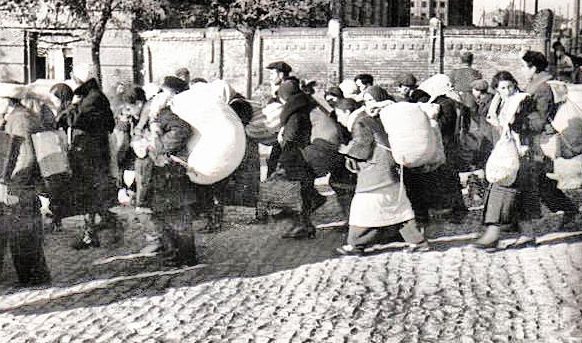 Сбор евреев города для расстрела. 15 октября 1941 г. 
