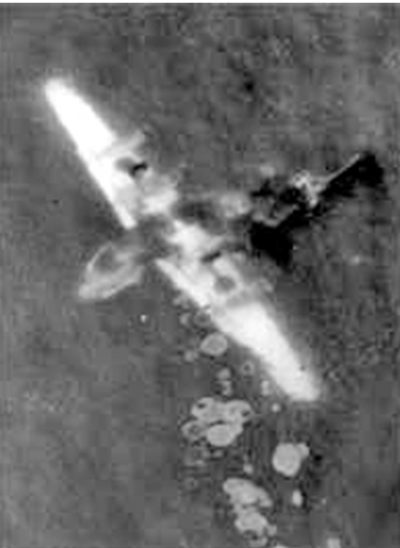 Самолет B-24 на дне моря, после катастрофы.