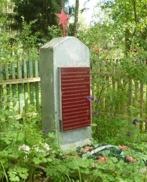 д. Борода Демидовского р-на. Обелиск, установленный в 1965 году на братской могиле, в которой похоронено 10 советских воинов, погибших в годы войны.