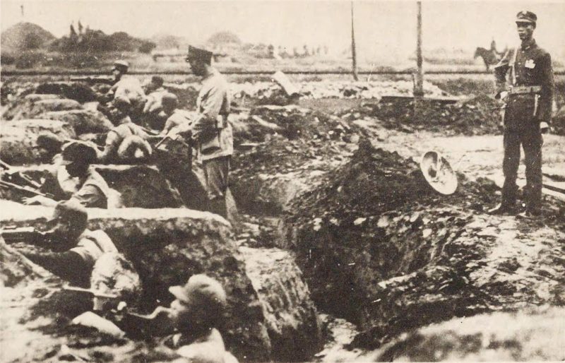 Окопы китайской армии. Апрель 1932 г.