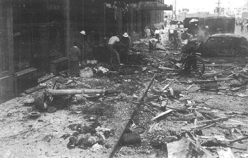 Последствие японской бомбардировки. 14 августа 1937 г.