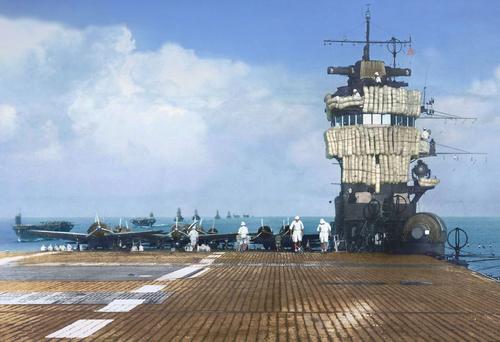Авианосец «Акаги» в Индийском океане. 1942 г.
