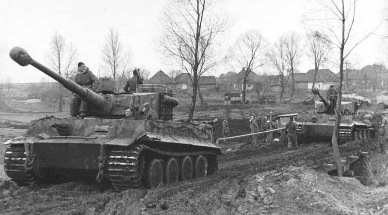 Испытание немецких «Тигров». Пробег танков. Сентябрь 1943 г.