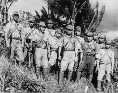 Японские войска на южной части острова Гуаррисон. 1944 г.