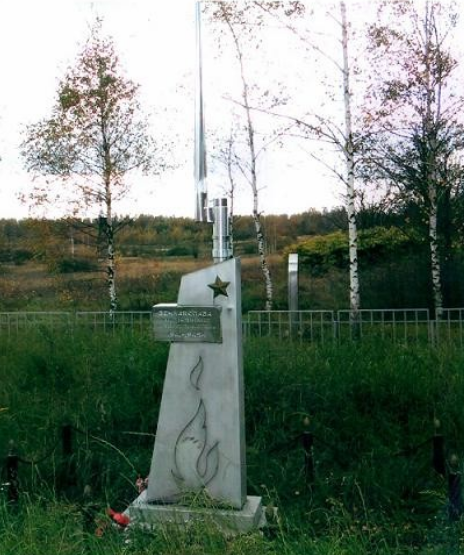 ур. Долгинево Гагаринского р-на. Братская могила, в которой похоронено 30 советских воинов. 